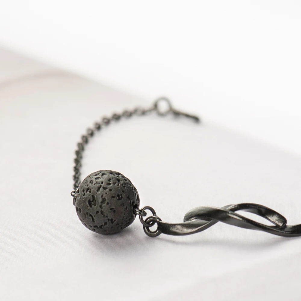 Thaya s925 Серебряный браслет с метеоритом, браслет с вулканическим камнем, без упавшей дорожки, дизайн, ювелирные изделия для женщин