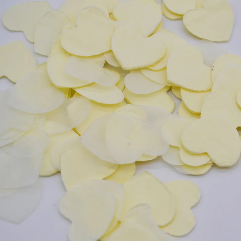 HC02beige 1000pcs/Pack Multicolor Heart Shape Pink Blue Peach Paper Confetti Party Wedding Table Decoration Birthday Party Decorative 10g - Цвет: HC02beige
