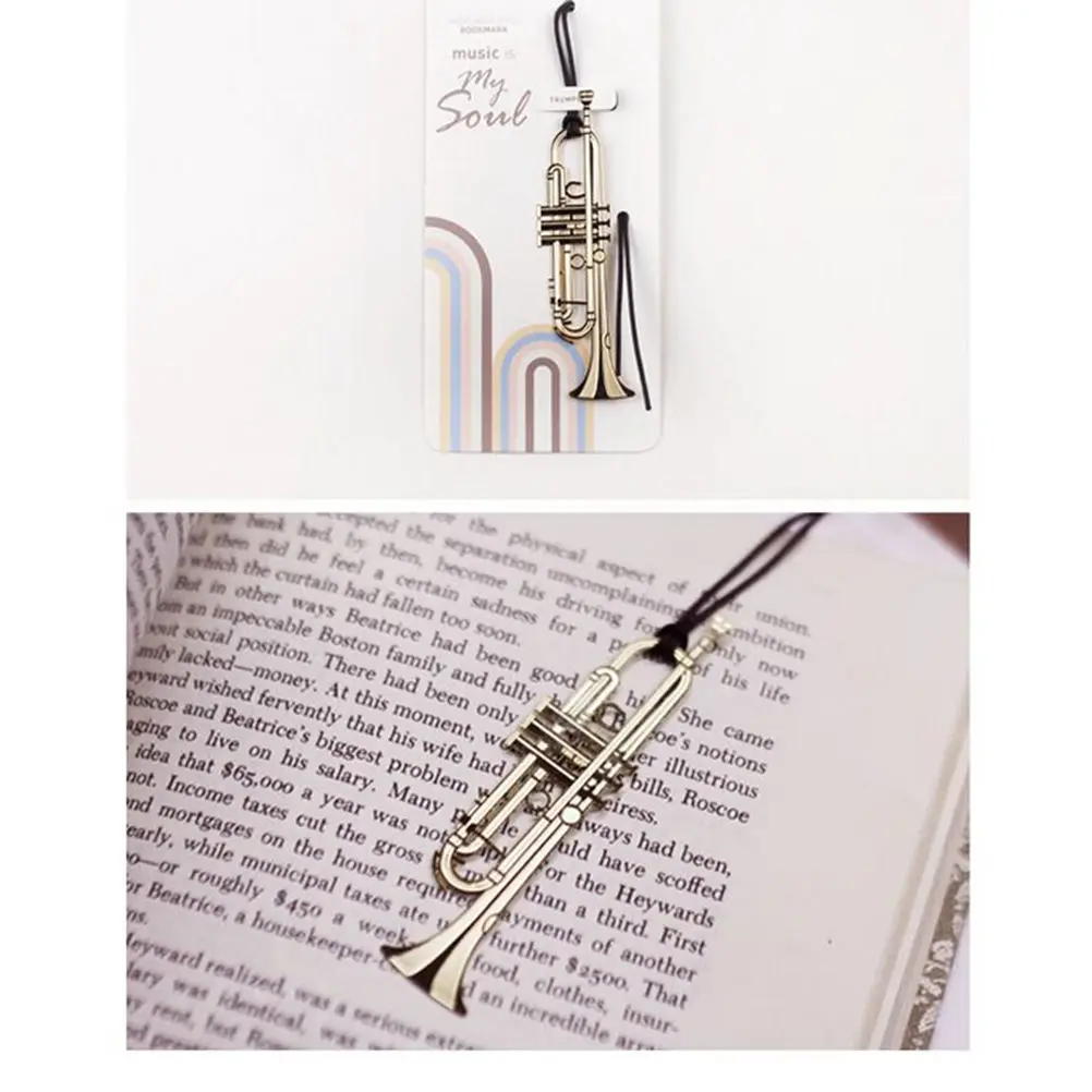 Милые металлические золотистые закладки модные Musial фортепианные гитарные для