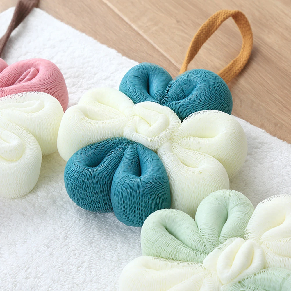 Портативная Цветочная мочалка из люфы молочный душ сетчатая губка массажные