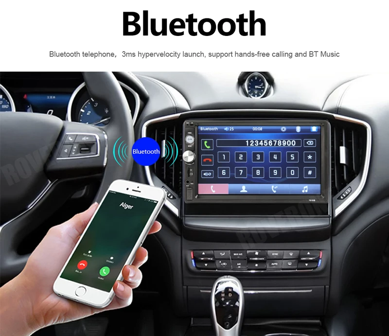 Автомагнитола RoverOne 2Din 7 &quotHD плеер сенсорный экран цифровой дисплей MP5 Bluetooth