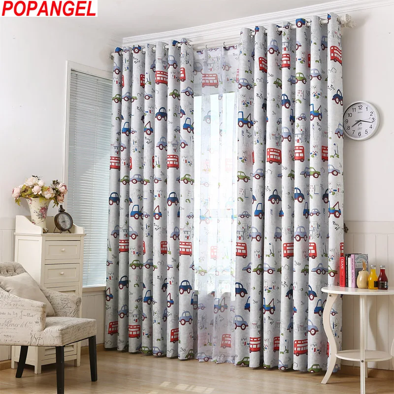 Популярные занавески с индивидуальным рисунком автомобиля для детей