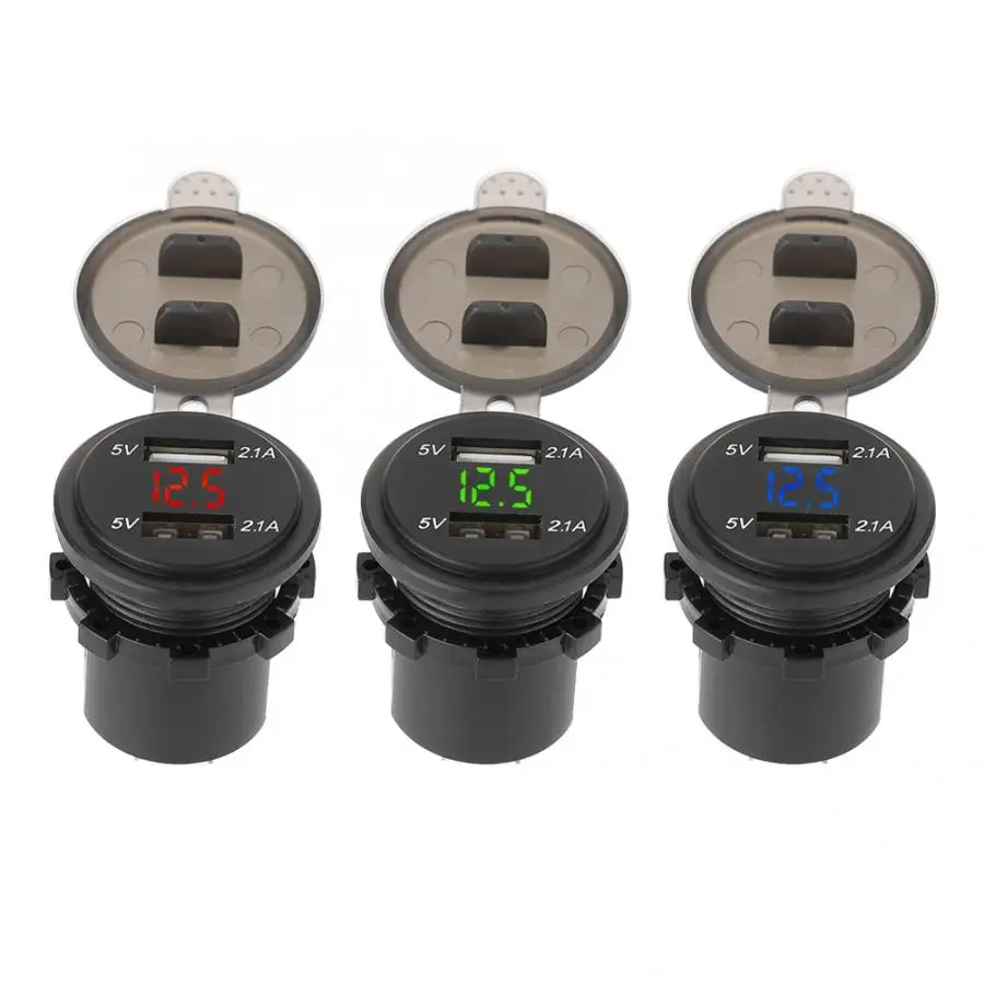 Прикуриватель для мотоцикла и автомобиля с двойным USB зарядным устройством