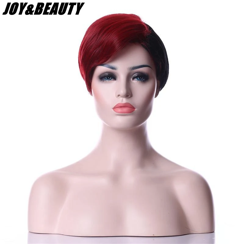 JOY &amp BEAUTY 10 &quotкороткий парик черный/золотой черный женский из натуральных прямых