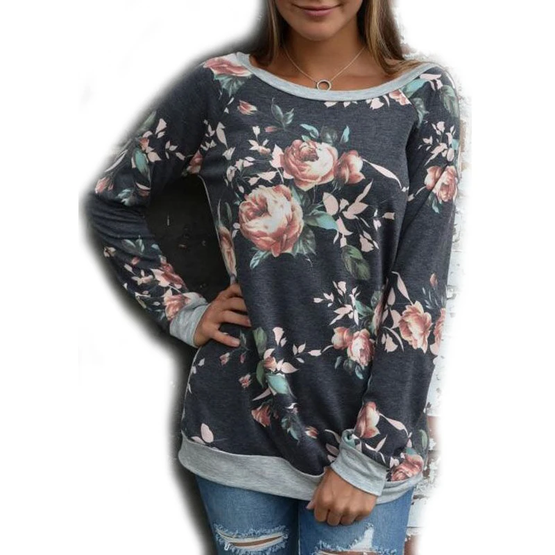 2017 на осень-зиму новая женская мода повседневная с длинными рукавами Круглый