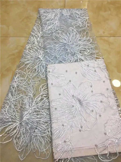Африканская кружевная ткань 2018 вышитые блестки нигерийские бисерные кружева