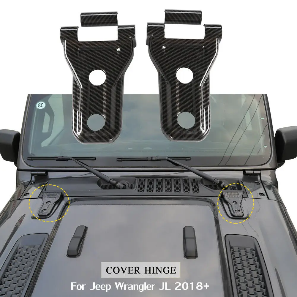 

Передняя Крышка шарнира капота двигателя из углеродного волокна для Jeep Wrangler JL 2018