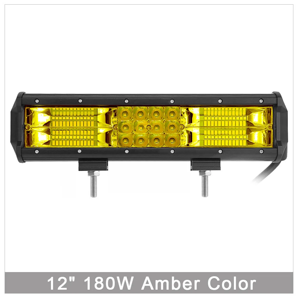 180W Amber " 9" 12 дюймов светодиодный светильник 12 в 24 в комбинированный луч для ATV 4X4 внедорожный Грузовик Лодка пикап мотоцикл дальнего света - Цвет: 180W Amber