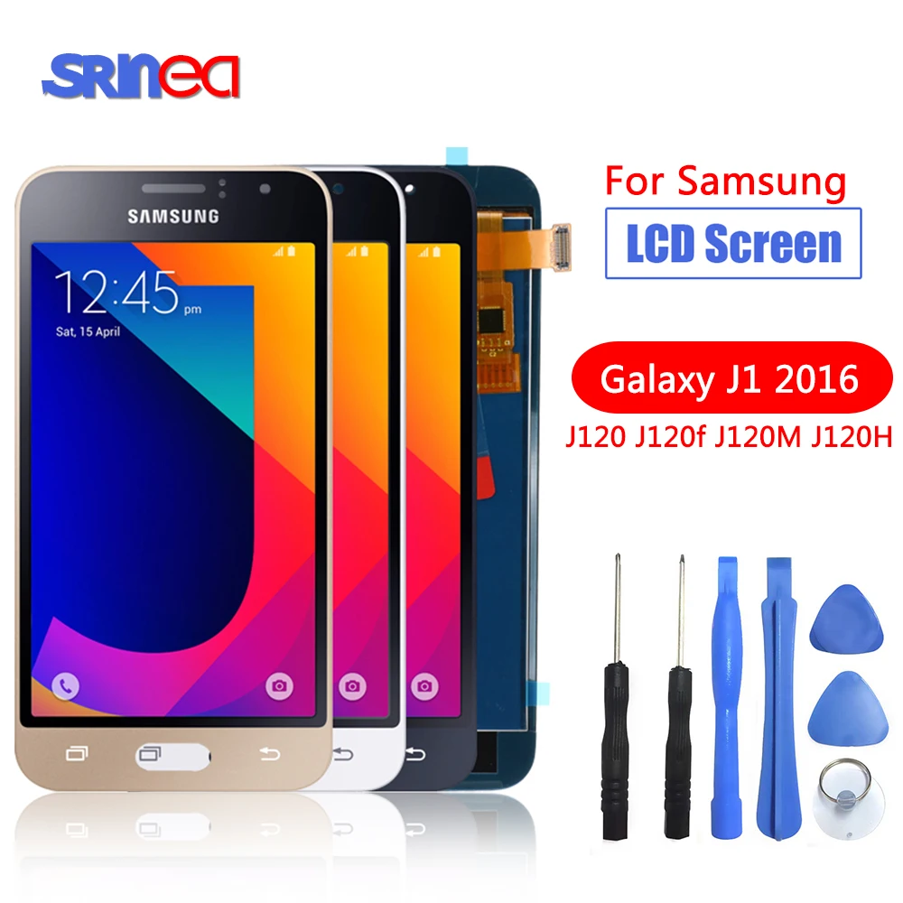 J120F ЖК дисплей для Samsung Galaxy J1 2016 J120 J120M J120H с сенсорным экраном дигитайзер замена 100%