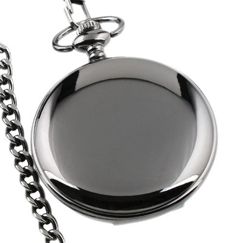 

Retro Classical 4.5cm Size Silver Polishing Quartz Pocket Watch Pendant Chain Smooth Fob Watches for Men Gift