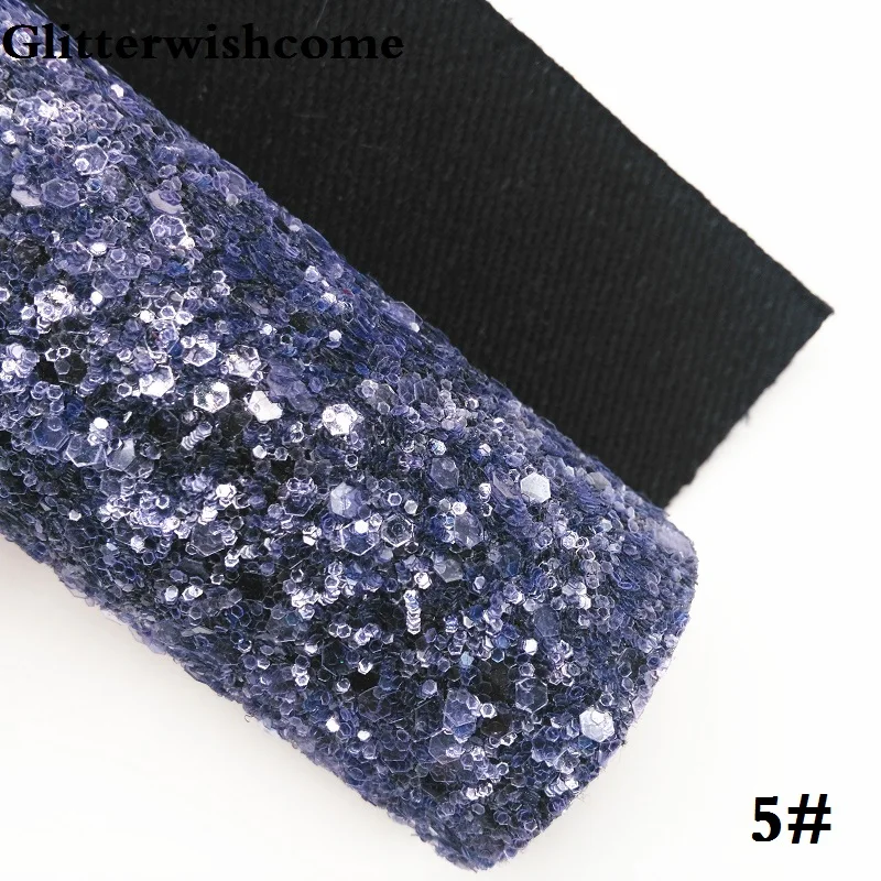 Glitterwishcome 21X29 см A4 Размеры синтетическая кожа, темные Цвета с эффектом блестящей кожи, тканевый Виниловый фон для банты, GM040A