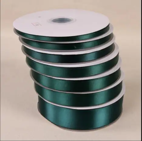 

100Yards/Roll Dark Green Silk Satin Ribbon For Wedding Party Decoration Gift Wrapping Apparel Accessories wholesales 6 mm-40 mm