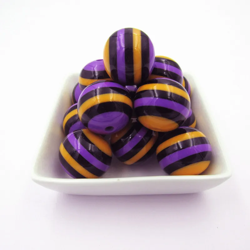 Оптовая продажа! 20 мм 100 шт./пакет Смола полосатые массивные бусины для детский