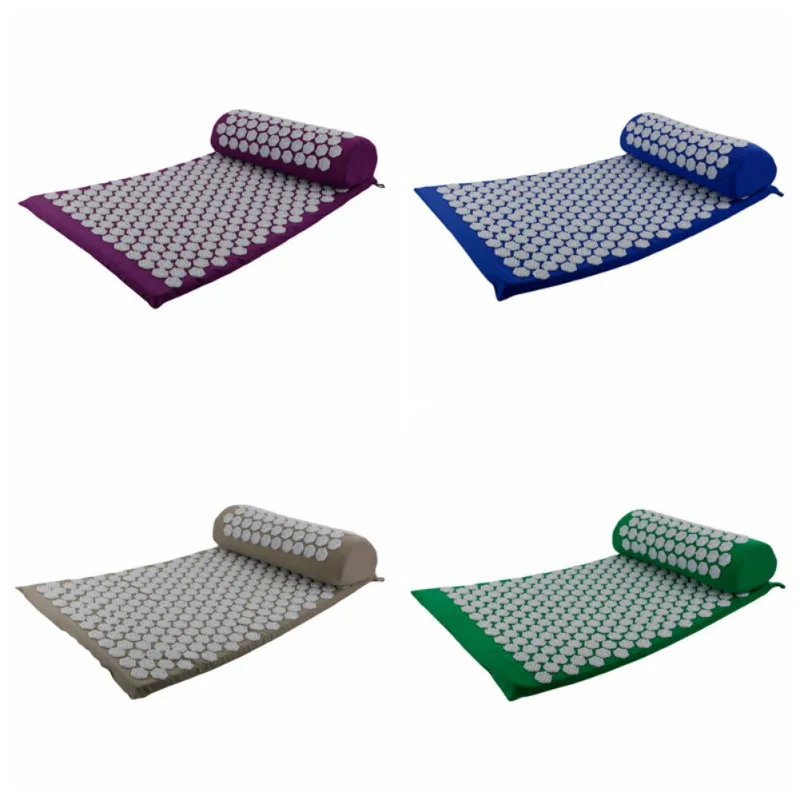 Massager Cushion Acupuncture Sets Relieve Stress Back Pain Acupressure Pad/Pillow Massage Yoga Mats Rose Spike And Relax |