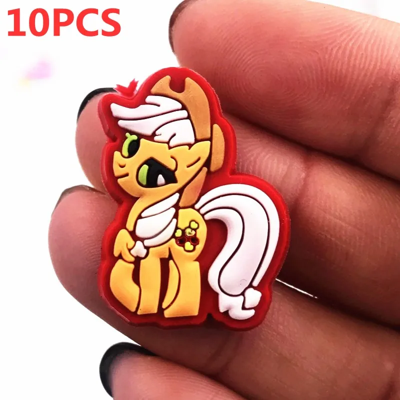 10 шт. милый маленький пони ПВХ мягкие плоские с оборота для украшений своими