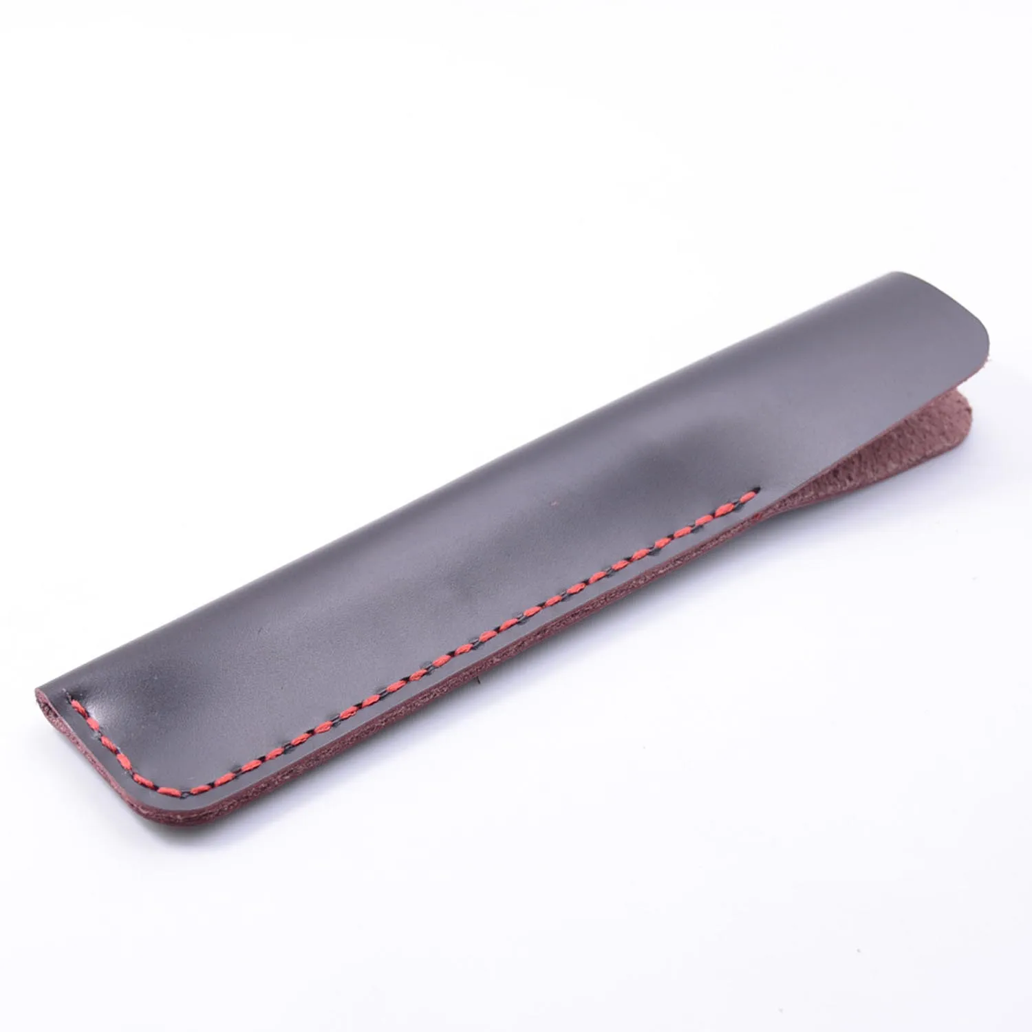 reddish black Ручка для нанеения татуировки из натуральной кожи, пенал, сумка-карандаш, винтажный кошелек, ручка ручной работы, ручка-стилус, шариковая, стационарная - Цвет: reddish black