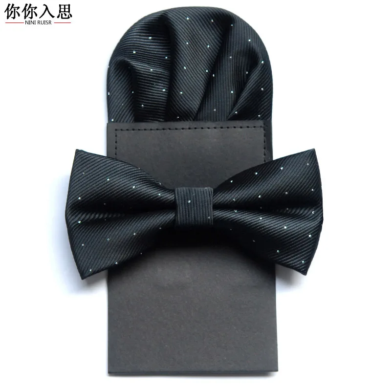 Новинка 2020 галстук бабочка и носовой платок мужские галстуки Карманный череп