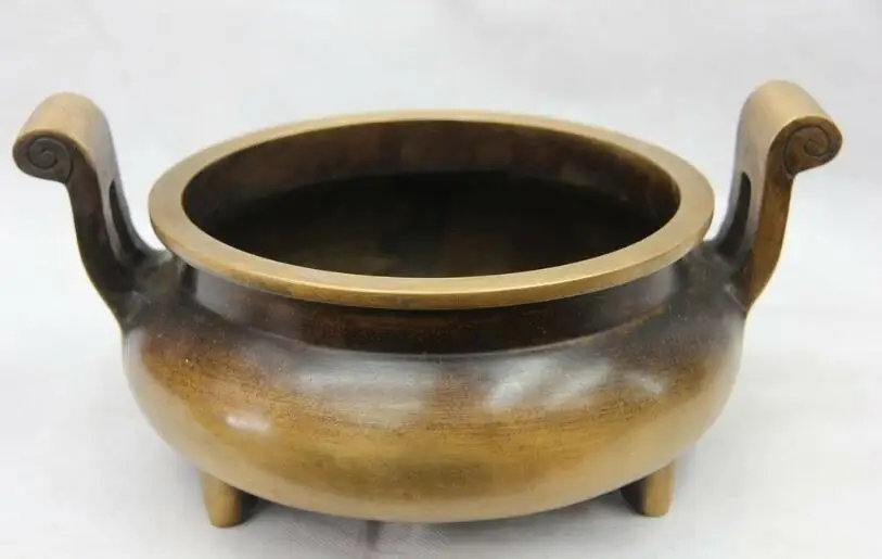 8-дюймовая китайская медная двухконтурная курильница из чистой бронзы 3 фута | Дом