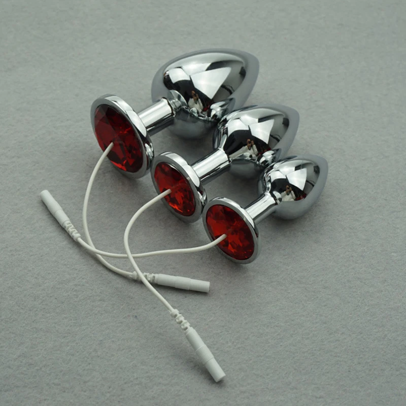 Анальная пробка из нержавеющей стали с электрическим током Женская вагинальная