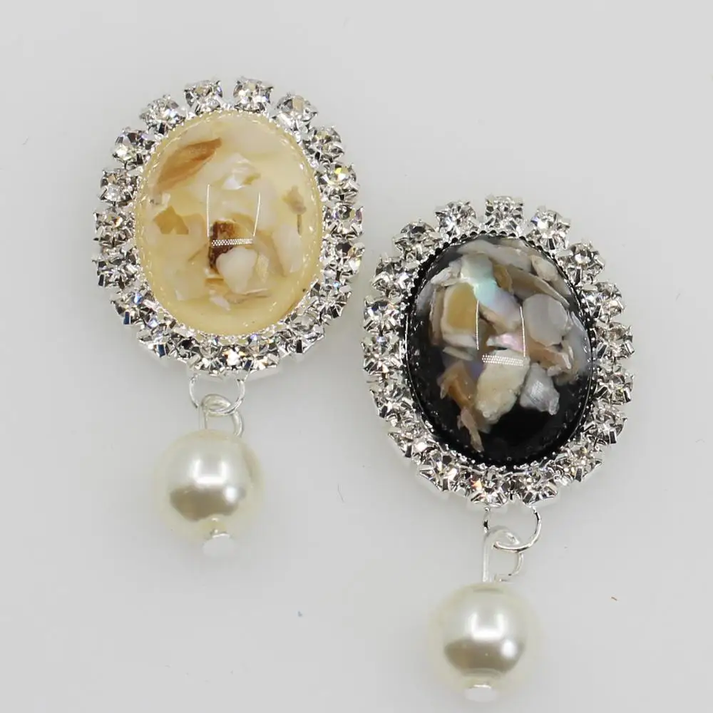 Модные овальные Стразы с кошачьим глазом 5 шт. серебряная кнопка для свадьбы