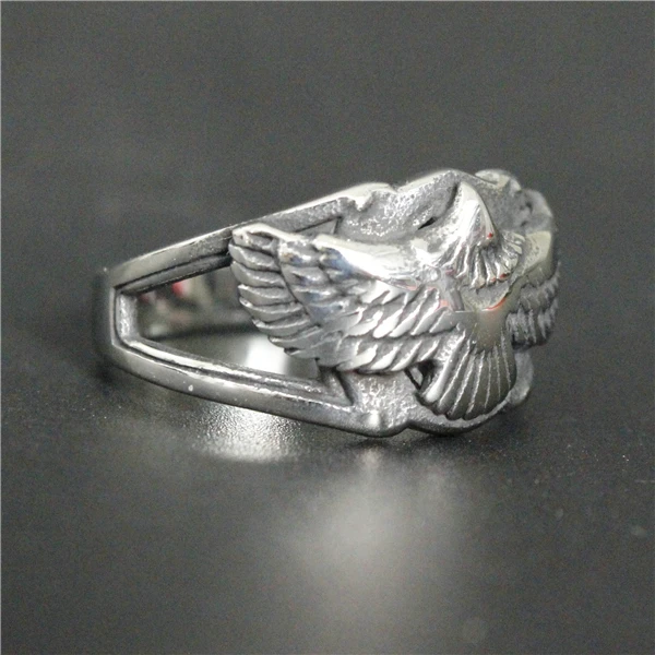 Прямая поставка модное байкерское кольцо Live To Free с летающим орлом ювелирные