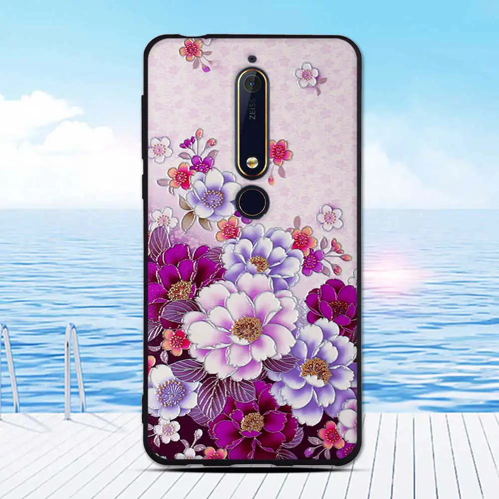 Silicone Cover For Microsoft Nokia 6 2018 Case Coque Painted Soft Shell Fundas N6 Ultrathin Mobile Phone Bag Capa | Мобильные