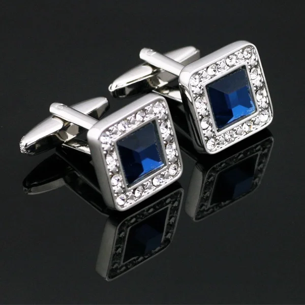 XK 403 свадебные запонки из нержавеющей стали с кристаллами Подарочная коробка