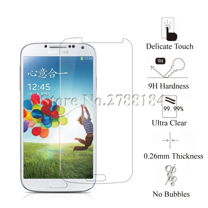 2 шт закаленное стекло для samsung Galaxy S4 i9500 защитная пленка для экрана стекло для samsung Galaxy S4 i9500 i9505 i9506 S IV