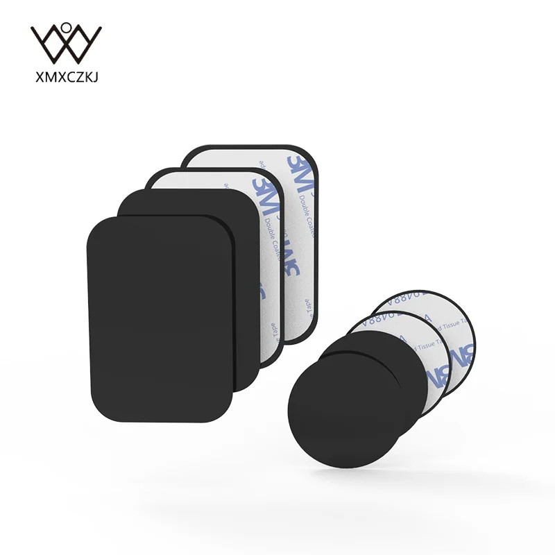 4 round 4 rectangle Горячая металлическая пластина Универсальное крепление металлическая пластина комплект с клеем для магнитного автомобиля крепление, для сотового телефона держатель магнит подставка для мобильного телефона - Цвет: 4 round 4 rectangle