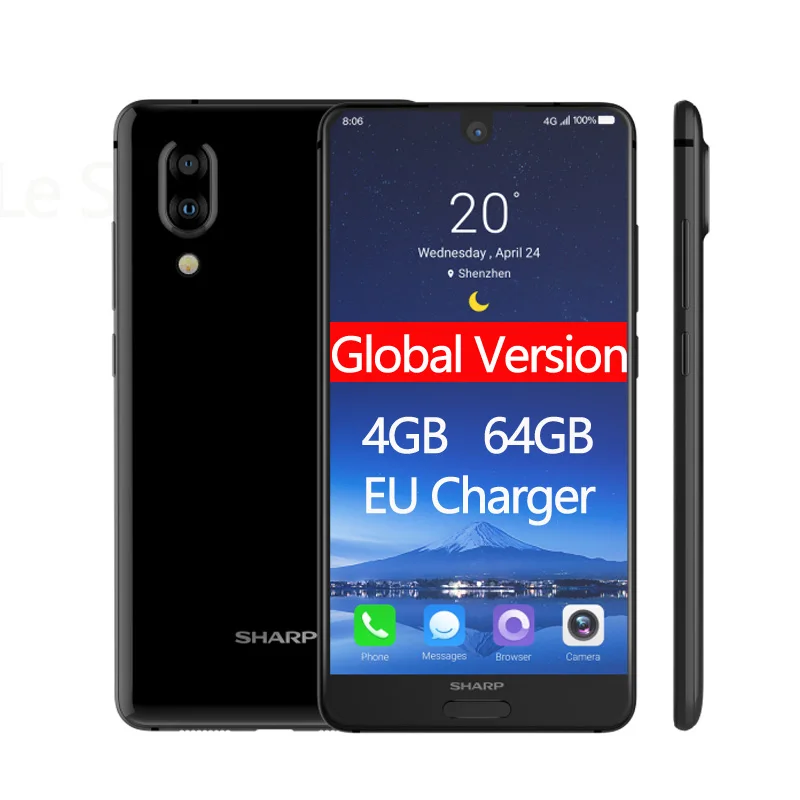 SHARP AQUOS C10 S2 мобильные телефоны Android 8 0 4 Гб + 64 5 ''FHD восьмиядерный смартфон Snapdragon
