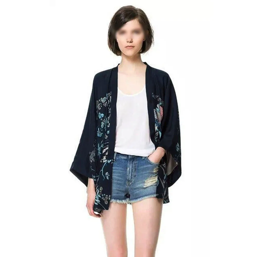 Женское пальто с принтом летучей мыши и Феникса модная шаль для свадебного