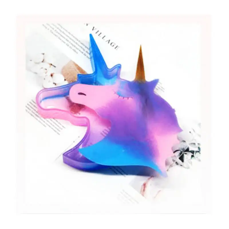 Ручная работа эпоксидная смола единорог форма монеты копилка силиконовая сделай