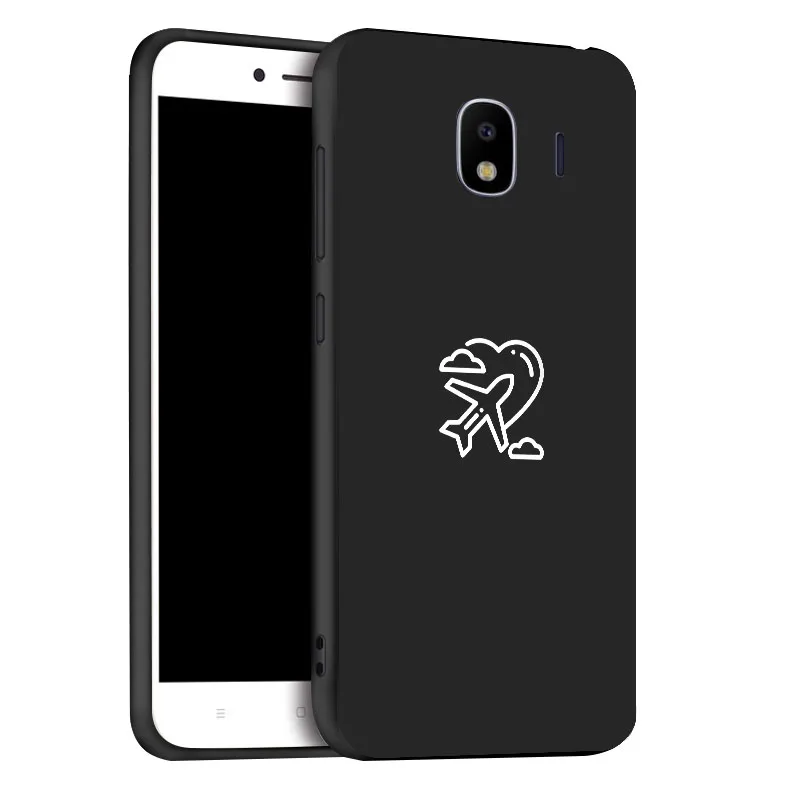 Мягкий Черный силиконовый чехол для samsung Galaxy J4 EU чехол s TPU чехол для телефона samsung J4 Plus Чехлы бампер Fundas - Цвет: x087