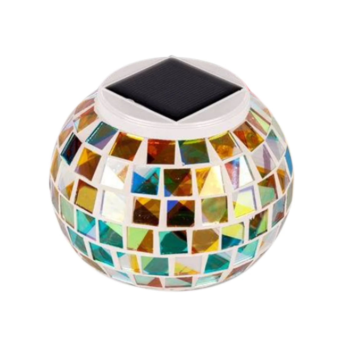 Солнечный Мощность красочная мозаика светодио дный свет сад Водонепроницаемый