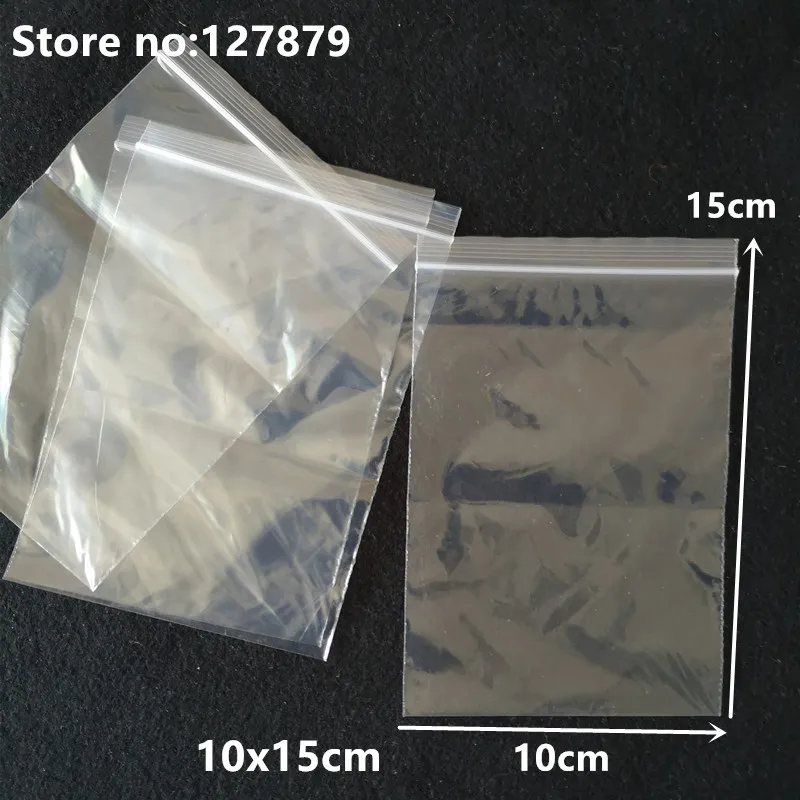 100pcs 10x15cm 50/100 шт 7 размера прозрачный самозапечатывающийся Пластик упаковочный пакет пакеты со струнным замком застежки-молнии гайки закуска к чаю зиплок пакеты для хранения - Цвет: 100pcs 10x15cm