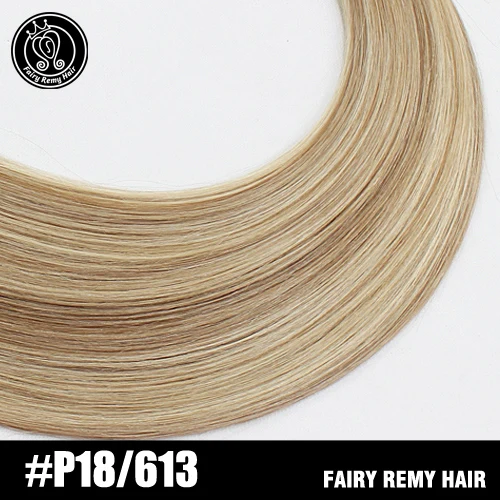 P18-613 Сказочные волосы remy 18 дюймов 100 г/шт. двойные нарисованные натуральные человеческие волосы Weft изюминка пепел блонд прямые пучки волос для наращивания - Цвет: P18-613