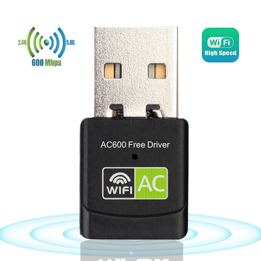 YY wifi Бесплатный драйвер USB wifi адаптер 600 Мбит/с Wi-Fi адаптер 5G двухдиапазонная антенна USB Ethernet PC Lan wifi ключ AC wifi приемник