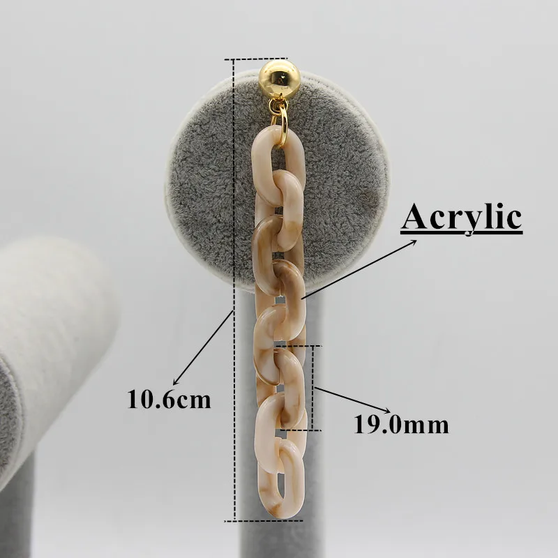 Женские длинные висячие серьги FishPeach Винтажные из акриловой цепи с уксусной