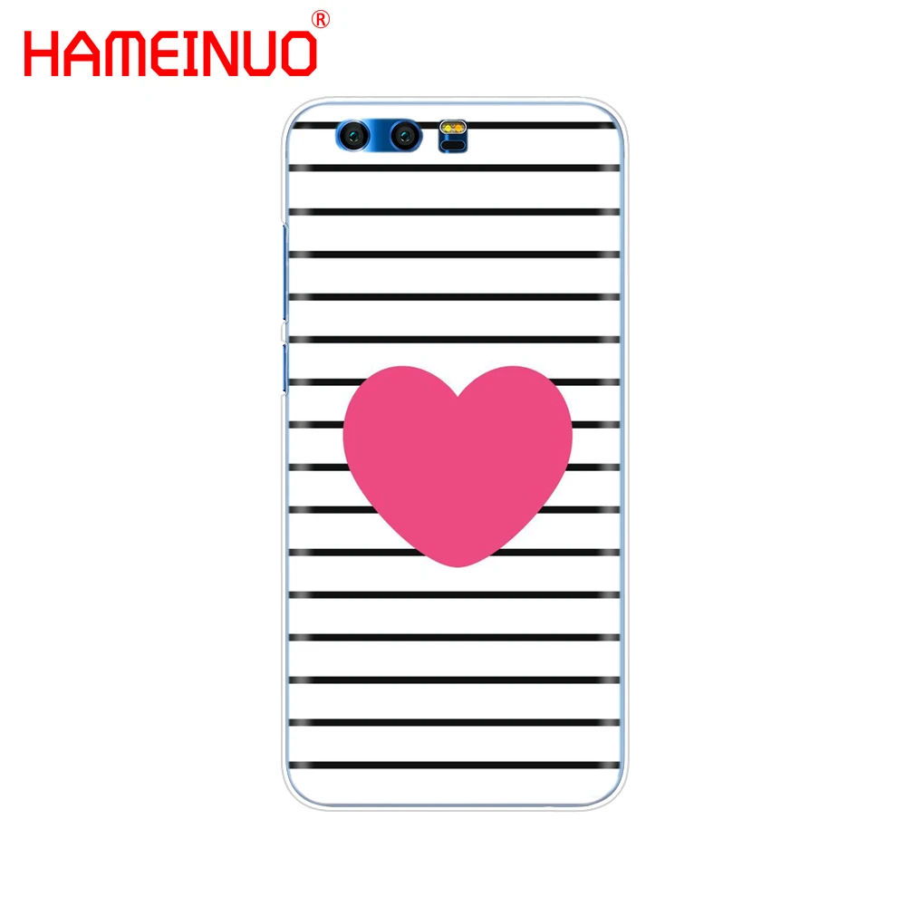 Pink Stripes With Heart lips Cover phone Case for Huawei Honor 10 V10 4A 5A 6A 7A 6C 6X 7X 8 9 LITE | Мобильные телефоны и