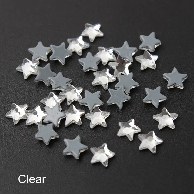 Star 5mm Новинка! AAA Класс высокого качества с украшением в виде кристаллов прозрачные 30/100 шт. 30 форма не требующей горячей фиксации/клея на Стразы для ногтей, одежды - Цвет: Star 5mm