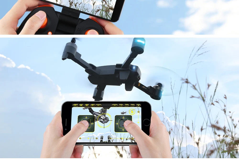 XT-1 складной Дрон FPV для селфи 480P 720P 1080P wifi HD камера Широкоугольный складной Радиоуправляемый квадрокоптер игрушка удержание высоты VS X12 E58 Дрон