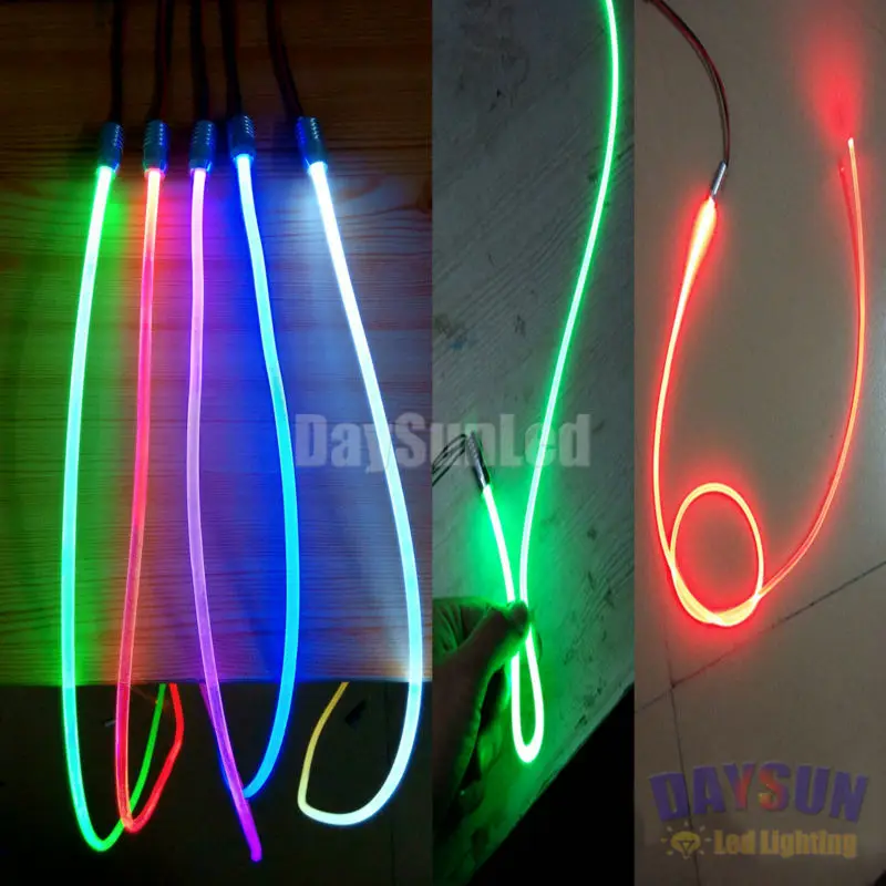 Car/Home Use Side-glow Fiber Optic Light Illuminators 6 Colors Available DC12V 1W | LED Strip