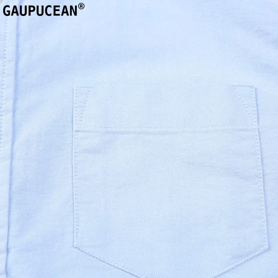 Мужская рубашка оксфорд 100% хлопок летняя мужская Однотонная синяя серая белая