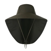 outdoor flap cap wide brim sunshade foldable bucket hat neck cover suitable for fishing hiking hunting