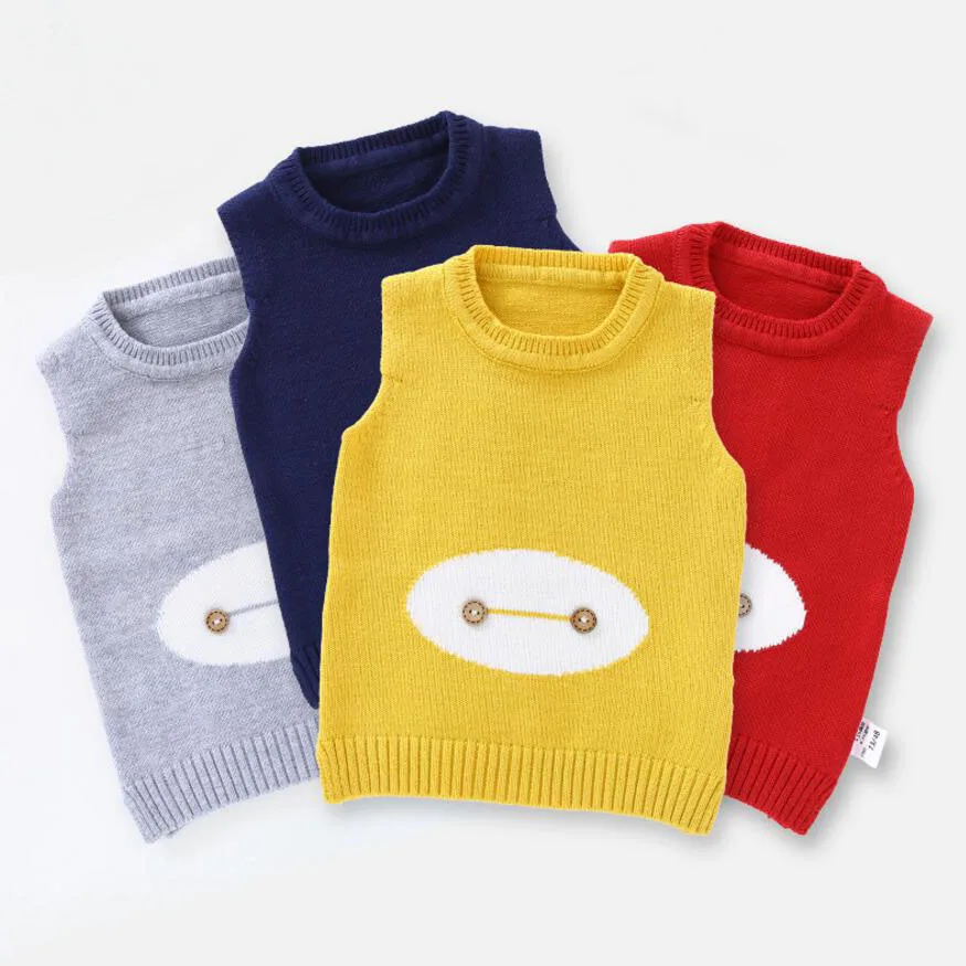 Милый детский свитер жилет для маленьких девочек комплект одежды мальчиков с