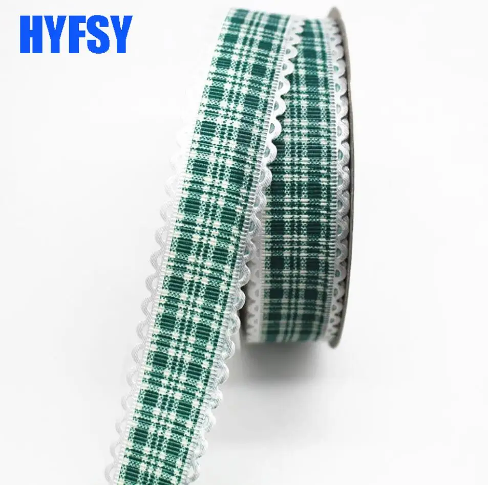 Новинка 1 '25 мм проверенная кружевная лента 20 ярдов/сумка DIY ручной работы Материал Подарочная упаковка головной убор швейная ткань полиэстер смешанный плед - Цвет: 5