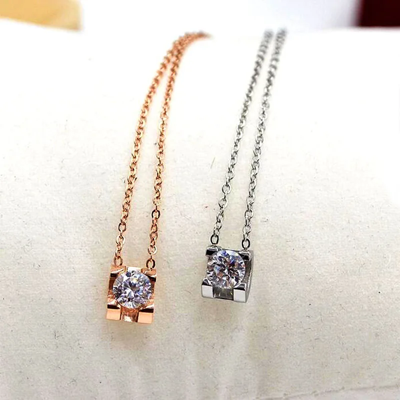 Классические ожерелья-чокер из титановой стали ожерелья для женщин золотой цвет