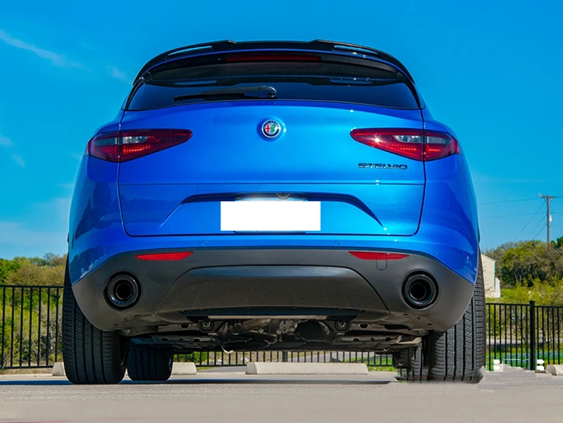Для Alfa Romeo Stelvio спойлер из углеродного волокна задний спойлер багажника черный отделка Quadrifoglio Verde