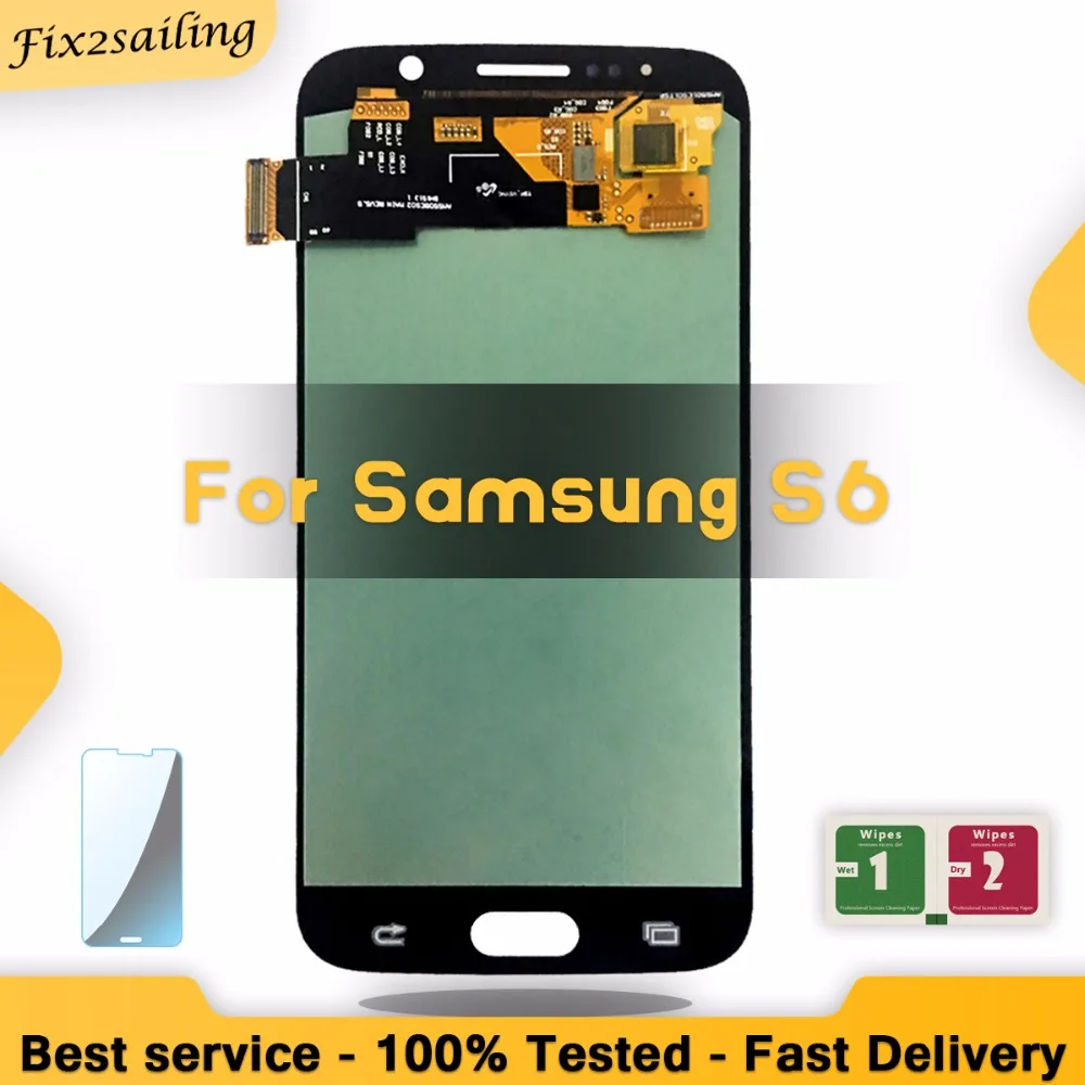 Super AMOLED ЖК дисплей для Samsung Galaxy S6 G920 G920F сменный экран дигитайзер в сборе