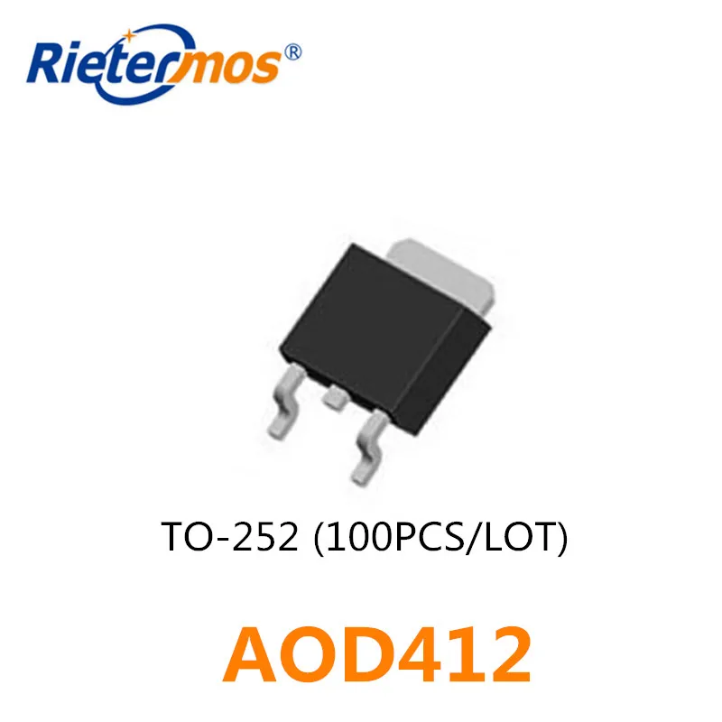 

100PCS AOD412 D412 TO-252 SMD MADE IN CHINA